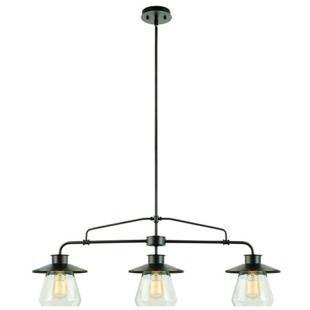 GLOBE ELECTRIC 3Lgt Brz Pendant 64845